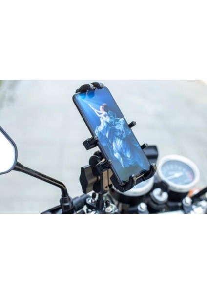 Evrensel Motosiklet Bisiklet Cep Telefonu Tutucu Alüminyum Bisiklet Sürme Braketi Gps Dağı Gidon Yan Ayna Standı | Telefon Sahipleri ve duruş(Yurt Dışından) indirimleri