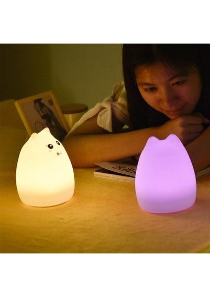 USB Şarj Edilebilir LED Renkli Gece Lambası(Yurt Dışından)