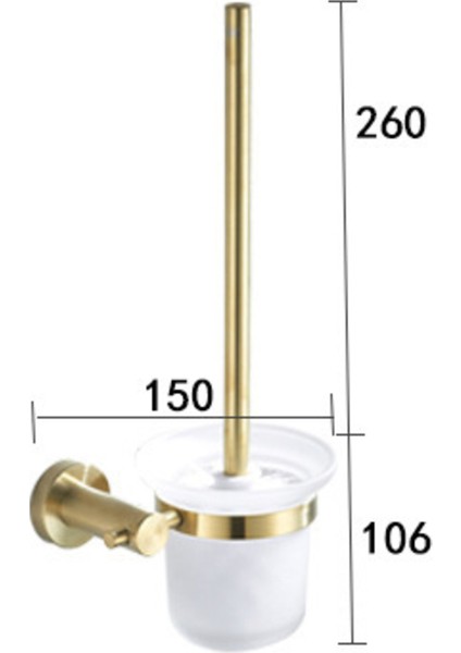 Falangshi Banyo Aksesuarları Robe Hooks Havlu Yüzük Tuvalet Fırçası Tutucu Sabunluk Banyo Donanım Seti Altın Fırçalanmış WB8834 | Banyo Donanım Setleri(Yurt Dışından)