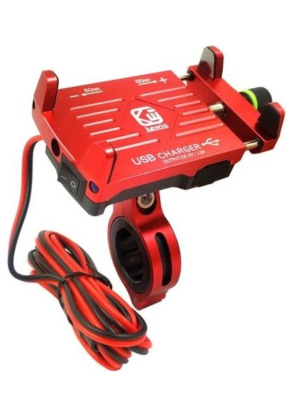 Motosiklet Telefon Tutucu USB Şarj ile Bisiklet Gidon Klip Cep Telefonu Tutucu Elektrikli Araba Motosiklet Dağ Bisikleti Tutucu Için | Telefon Sahipleri ve duruş(Yurt Dışından)