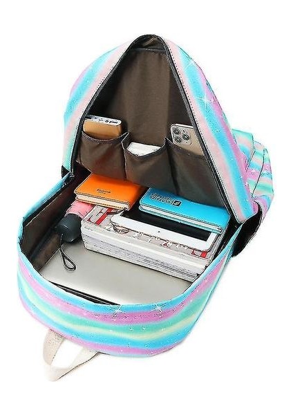 Sırt Çantaları Unisex Büyük Kapasiteli Çocuk Sırt Çantası Renk Su Geçirmez Okul Çantası Pembe (Yurt Dışından)