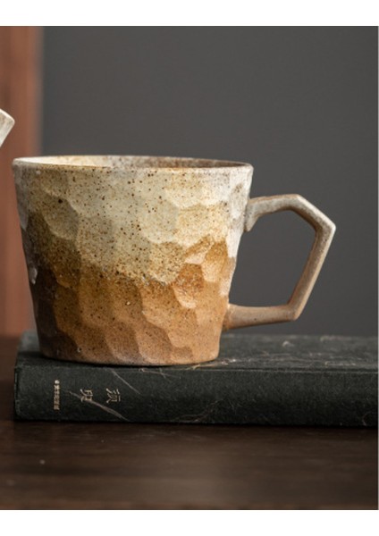 Stoneware Kahve Fincanı Retro Japon Tarzı Kupa Süt Kupası Için Basit El Yapımı Fırın(Yurt Dışından)