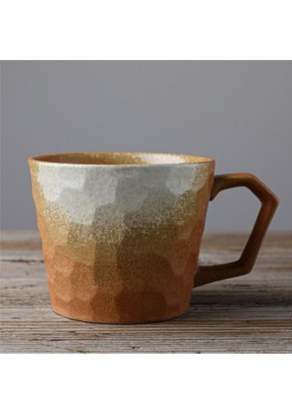 Stoneware Kahve Fincanı Retro Japon Tarzı Kupa Süt Kupası Için Basit El Yapımı Fırın(Yurt Dışından)