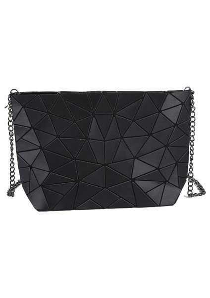 Pvc Kozmetik Çanta, Mat Rhombus Bir Omuz Su Geçirmez Katlanır Taşınabilir Fermuar Kozmetik Çantası(Yurt Dışından)