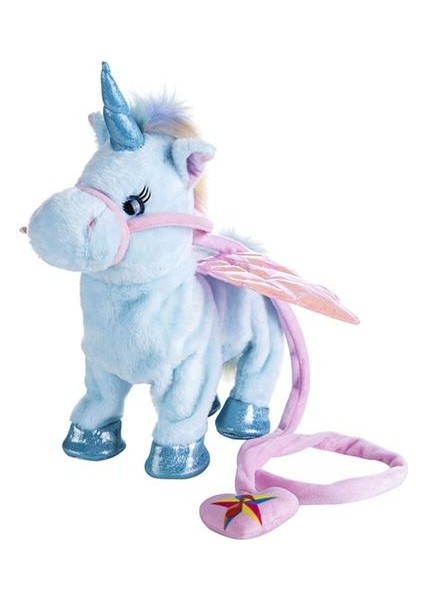 Sihirli Yürüyüş Unicorn Peluş Oyuncak - Mavi (Yurt Dışından)
