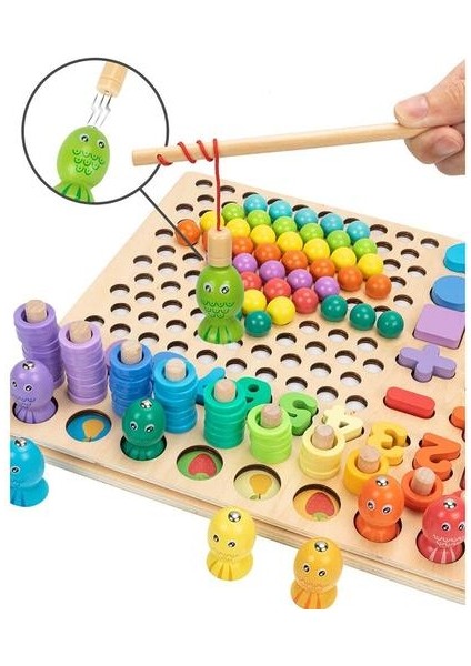 1 Adet Eğitim Ahşap Oyuncaklar Matematik Balıkçılık Kurulu Oyunu Eller Beyin Eğitim Klip Boncuk Bulmaca Matematik Oyunu(Yurt Dışından) modelleri