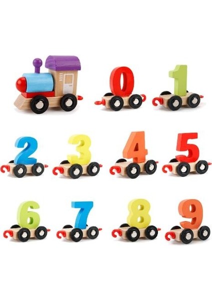 1 Takım Blok Oyuncak Renkli Tren Blok Beyin Gelişim Blokları Inşaat Istifleme Blok Numarası Biliş |