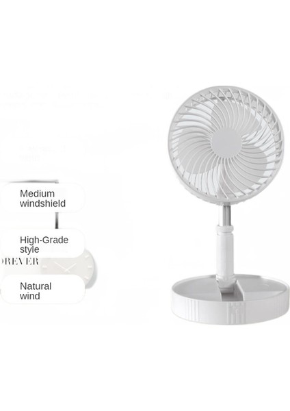 7000 Mah Mini Katlanır Teleskopik Zemin Fan USB Şarj Edilebilir Yaz Dilsiz Sessiz Masaüstü Masa Fan Ofis Yatak Odası Home | Fanlar