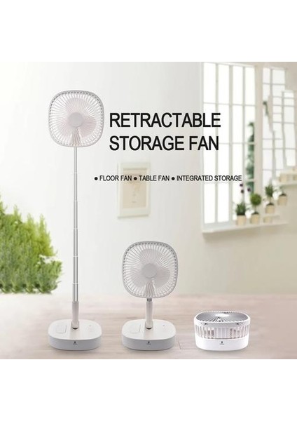 7000 Mah Mini Katlanır Teleskopik Zemin Fan USB Şarj Edilebilir Yaz Dilsiz Sessiz Masaüstü Masa Fan Ofis Yatak Odası Home | Fanlar fiyatları