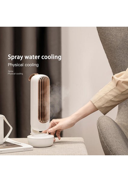 Retro Kule Fan Masaüstü Sessiz Güçlü Rüzgar USB 2 In 1 Su Püskürtme Fan Klima Ultrasonik Nemlendirici Havalandırma Fanları | Hvac Systems parçalar(Yurt Dışından)