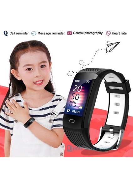 Çocuklar Çocuk Akıllı Izle Kız Erkek Kalp Hızı Monitörü Akıllı Saat Spor Izci Akıllı Izle Forsmart Saatler (Siyah)