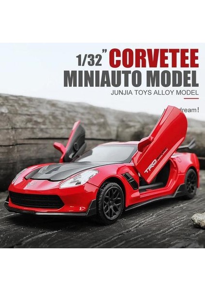 Diecast 1:32 Corvette Supercar Model Araba Metal Alaşım Araba Simülasyonu Araçlar Araçlar Araçlar Oyuncaklar Çocuklar Için Çocuklar Için Hediyeler | Diecasts oyuncak Araçlar