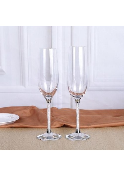 2 Içme Cam Düğün Şampanya Gözlük Flüt Parti Bar Kabarcık Şarap Lale Kokteyl Kupası Tumbler Şarap Kadehleri (Yurt Dışından)