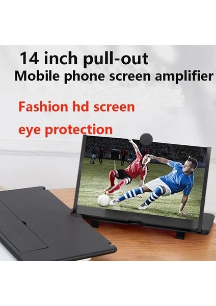 NEW14 Inç 3D Etkisi Yüksek Çözünürlüklü Büyük Ekran Masa Tutucu ile Mo Için Büyüteç Katlanır | Telefon Sahipleri ve standları (Beyaz) fiyatları
