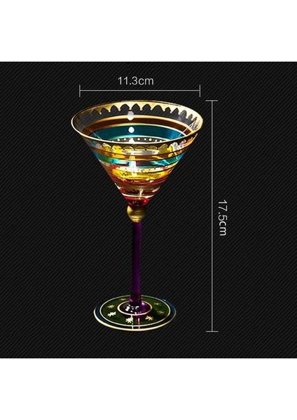 Avrupa El Boyalı Şarap Gözlük Kurşunsuz Kişilik Kokteyl Cam Goblet Bar Otel Düğün Parti Drinkware Ev Dekor Kokteyl Camı (Yurt Dışından)