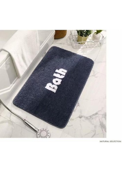 Ev Banyo ve Tuvalet Su Emici Kaymaz Paspas 50 * 80 cm (Smoggy Mavi) fırsatları