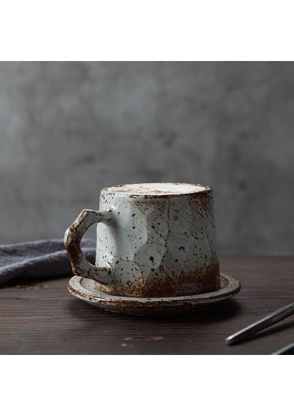 Japon Tarzı Kahve Fincanı Seramik Öğleden Sonra Çay Lüks Vintage Çevre Dostu Kupası ve Firma Seyahat Tazas Ev Ürünleri 50 Teacup & Tabak Setleri (Yurt Dışından)