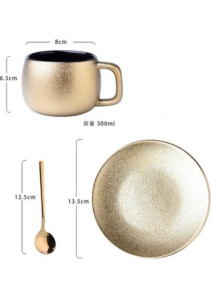 Dubai Tarzı Altın Kahve Fincanı Set Ev Basit Modern Çay Fincanı Seti Nordic Ikriyat Çay Çay Bardağı (Yurt Dışından)