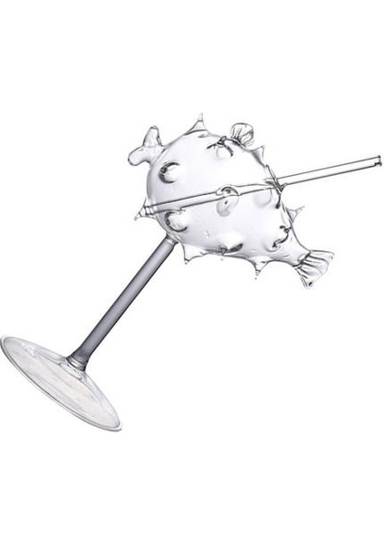 Yaratıcı Globefish Shape Goblet Pratik Kokteyl Cam (Şeffaf) (Yurt Dışından)