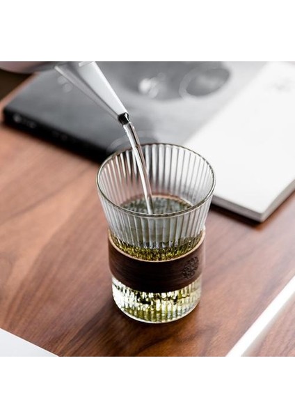 300 ml Isıya Dayanıklı Kalınlaşmış Alt Antiği Antiği Çay Kupası Mini Kaymaz Yüksek Borosilikat Kahve Kupası Kokteyl Camı (Yurt Dışından)