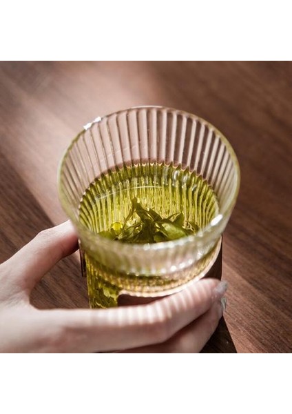 300 ml Isıya Dayanıklı Kalınlaşmış Alt Antiği Antiği Çay Kupası Mini Kaymaz Yüksek Borosilikat Kahve Kupası Kokteyl Camı (Yurt Dışından)