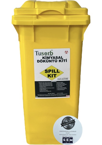 Tusorb-Semedis Kimyasal Döküntü Kiti 125 Litre