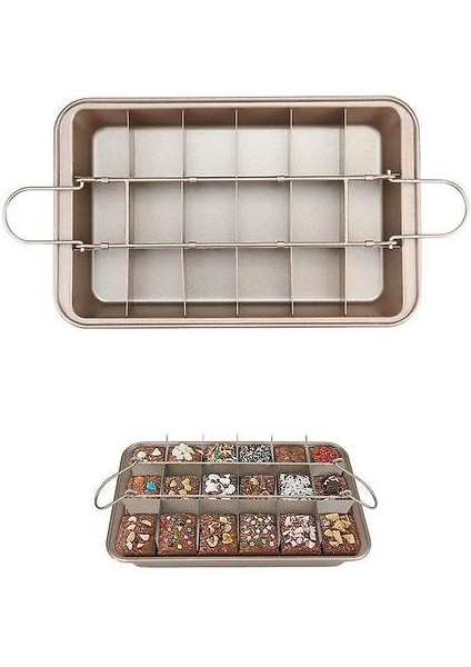 Brownie Pişirme Tavası Yaratıcı Yapışmaz (Yurt Dışından)