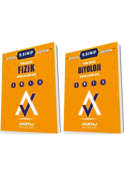 Avantaj 9. Sınıf Fizik + Biyoloji Soru Bankası Seti 2 Kitap 2023