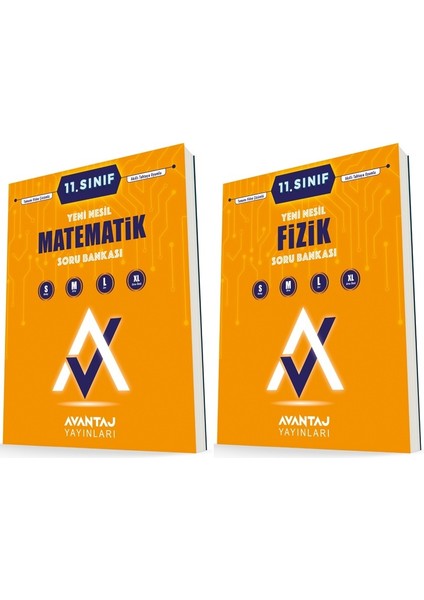 Avantaj 11. Sınıf Matematik + Fizik Soru Bankası Seti 2 Kitap 2023