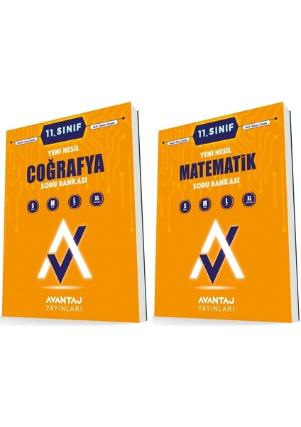 Avantaj 11. Sınıf Matematik + Coğrafya Soru Bankası Seti 2 Kitap 2023