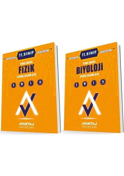 Avantaj 11. Sınıf Fizik + Biyoloji Soru Bankası Seti 2 Kitap 2023