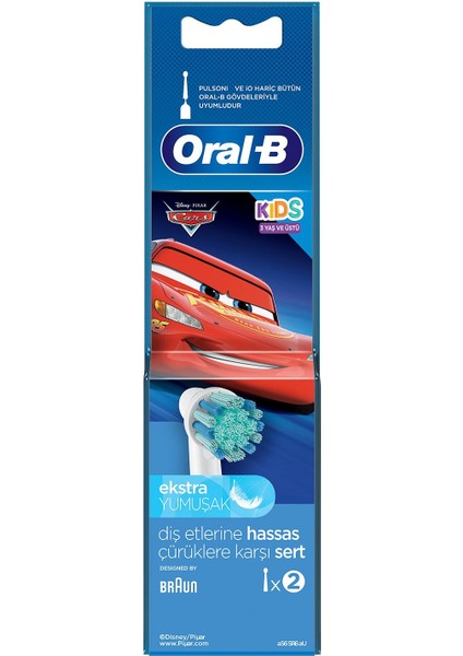 Cars Çocuklar İçin 2'li Diş Fırçası Yedek Başlığı EB10 fırsatları