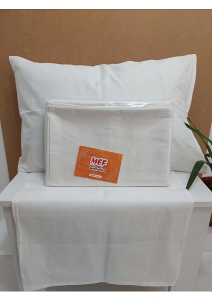 Otel Yastık Kılıfı Ekonomik Kapaklı Beyaz 50x70 cm 12'li