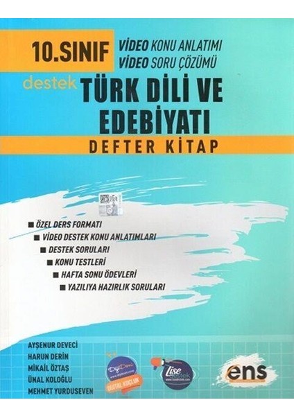 10. Sınıf Türk Dili ve Edebiyatı Destek Defterim