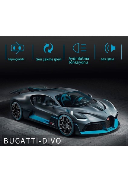 Bugatti Divo Supercar Modeli Alaşım Araba Modeli 1:32 Ses ve Işık Araba Oyuncak (Yurt Dışından)