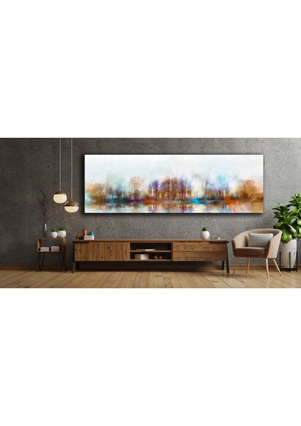 Panoramik Göl Manzarası Kanvas Tablo
