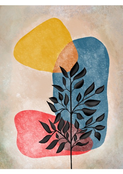 Taş ve Yaprak Soyut Kanvas Tablo fiyatları