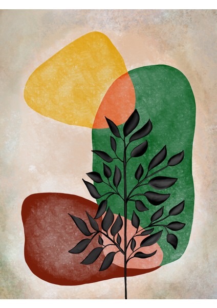 Taş ve Yaprak Soyut Kanvas Tablo fırsatları