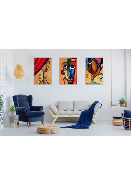 3 Parça Anime Kanvas Tablo