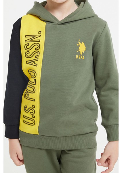 Lisanslı Haki Erkek Çocuk Kapüşonlu Eşofman Takım modelleri