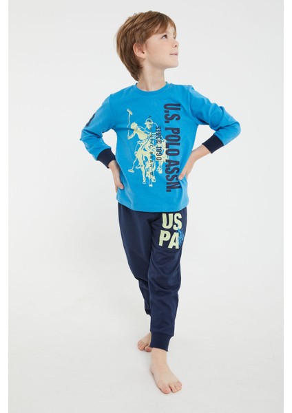 Lisanslı Authentic Brand Mavi Erkek Çocuk Uzun Kol Pijama Takım fiyatları