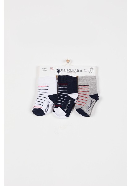 Lisanslı Striped Lacivert Erkek Bebek Çorap