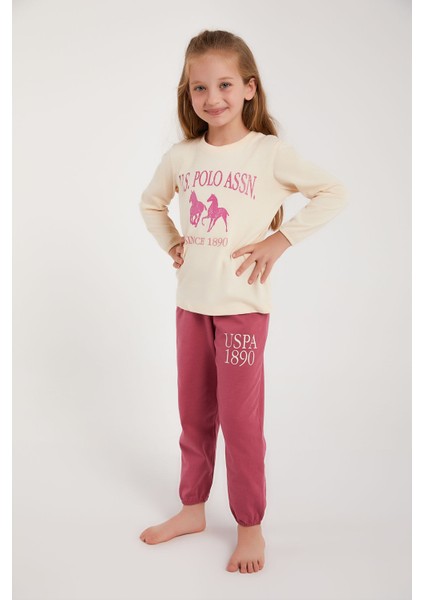 Lisanslı Fildişi Kız Çocuk Uzun Kol Pijama Takım fiyatları
