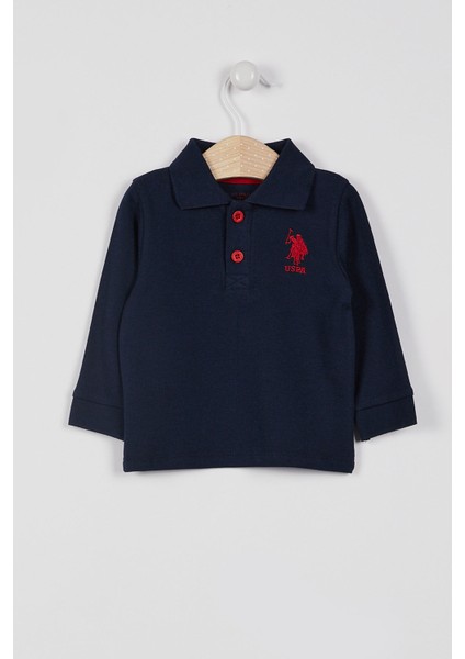 U.s. Polo Assn Lisanslı Classic Lacivert Erkek Bebek Uzun Kol Yakalı Sweatshirt