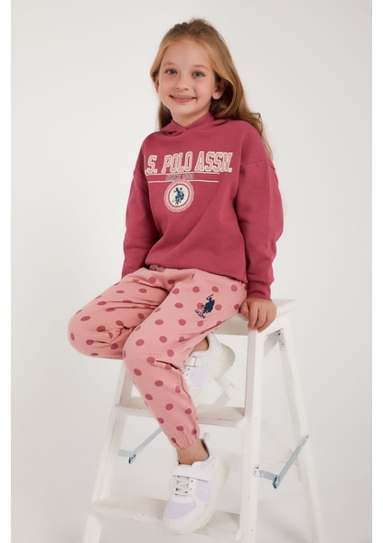 Lisanslı Gül Kurusu Kız Çocuk Lastik Detaylı Eşofman Takım fiyatları
