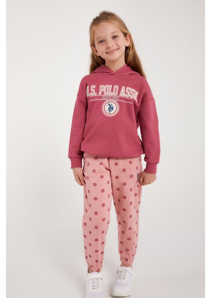 Lisanslı Gül Kurusu Kız Çocuk Lastik Detaylı Eşofman Takım modelleri