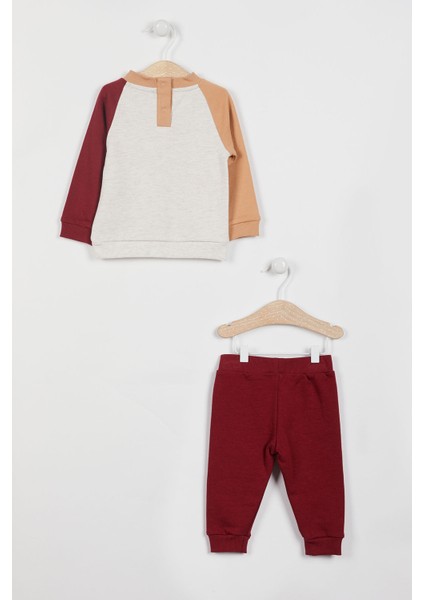 Lisanslı Bejmelanj Erkek Bebek Uzun Kol Eşofman Takım