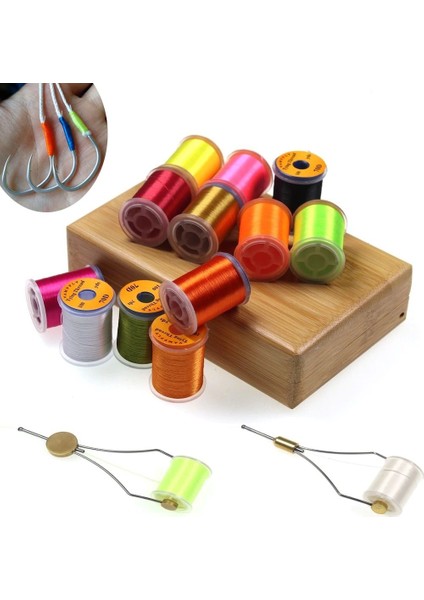 Tai Rubber Olta Balık Asist İğne Dıy Yapma Fly Bağlama İpliği
