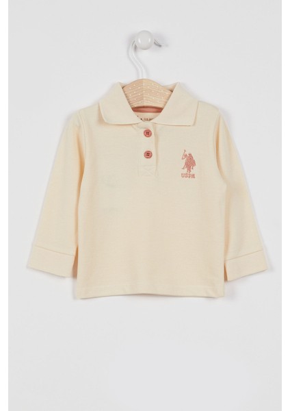 U.s. Polo Assn Lisanslı Classic Fildişi Bebek Uzun Kol Yakalı Sweatshirt