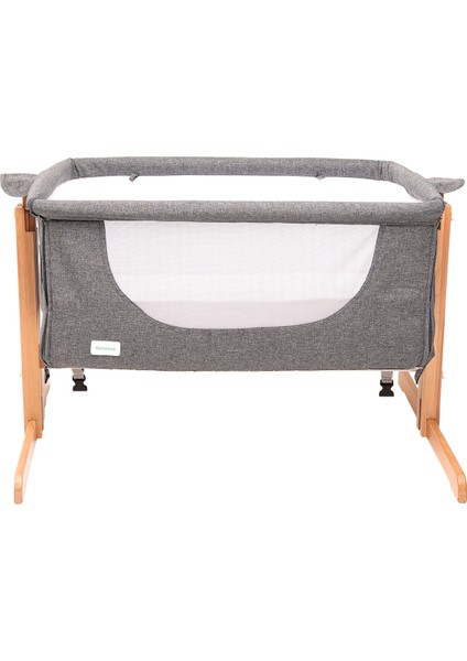 Doğal Ahşap Anne Yanı Beşik